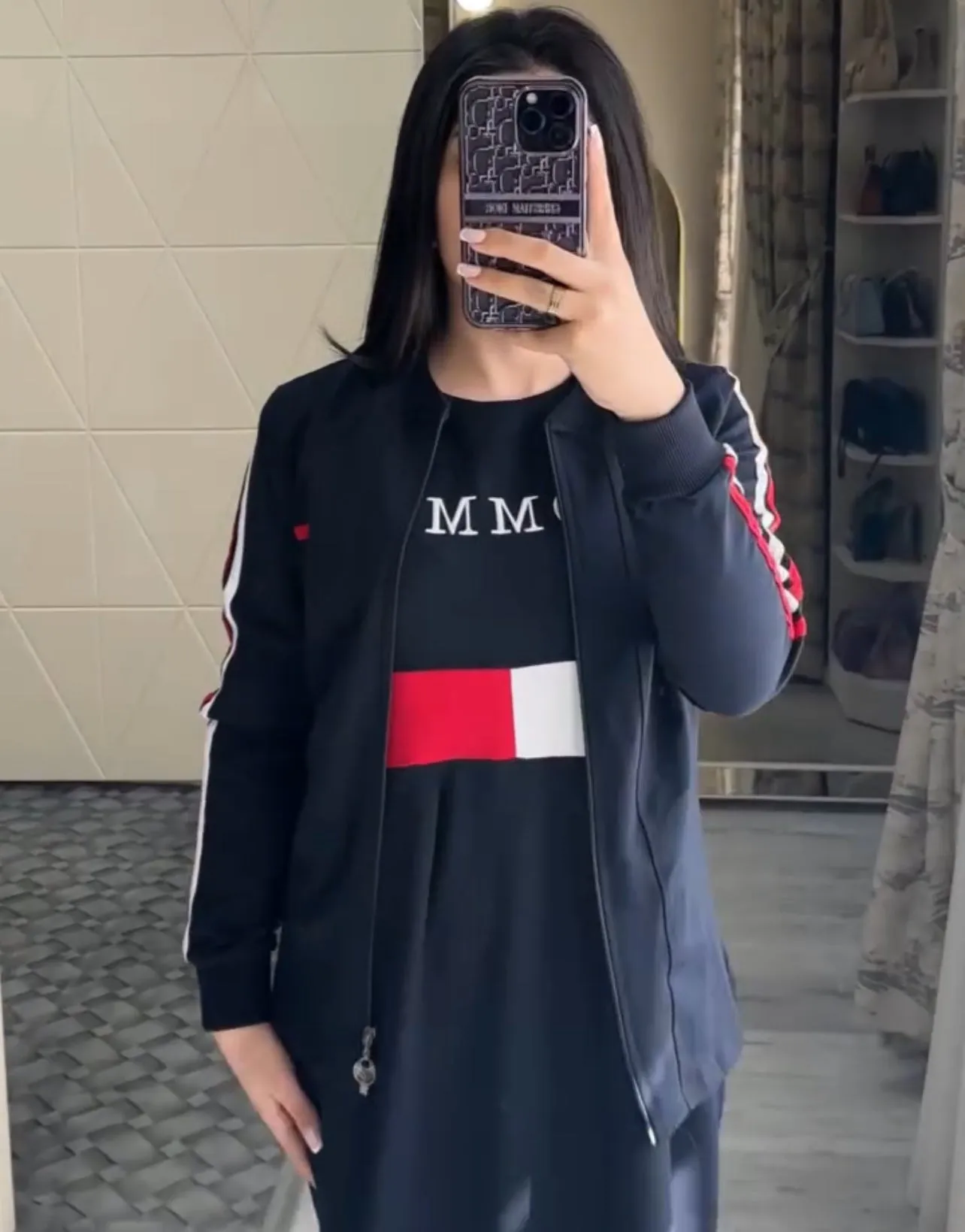 CH 492 Saimwear 2 Pcs Casual Outfit Upper With Long Inner Gown