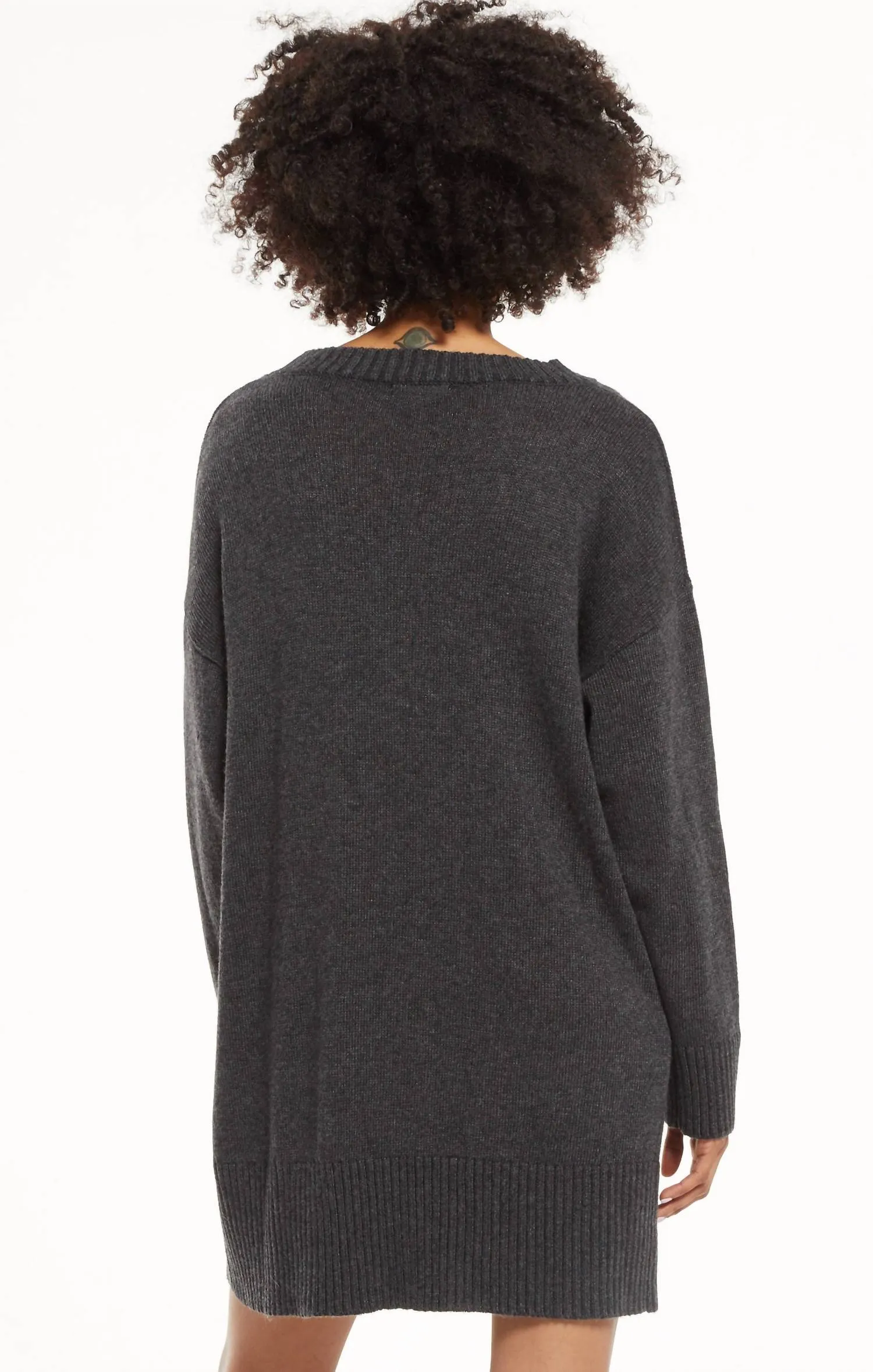 Crary Knit Sweater Dress in Charcoal