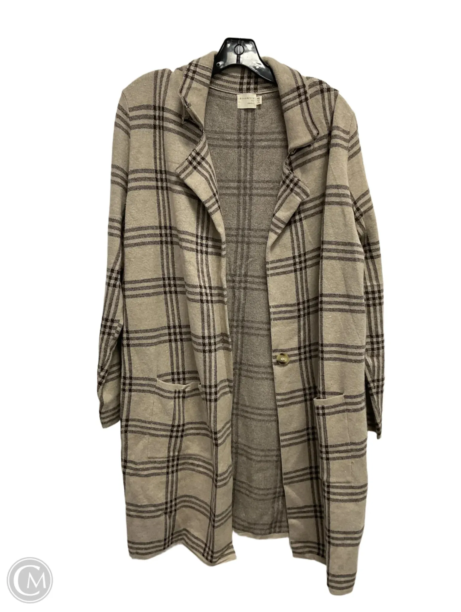 Jacket Fleece By Dreamers In Brown, Size: M