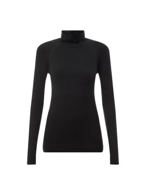 Modal Dot High Neck Jacquard Base Layer Top