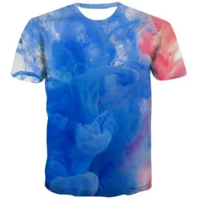 Nebula T shirts Men Abstract Tshirt Printed Psychedelic T shirts Funny Retro Tshirts Casual Gothic Tshirts Novelty Short Sleeve