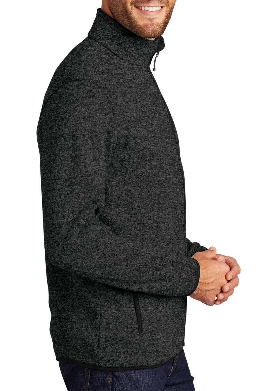 Sweater Fleece - Flying R Ranchwear - Full Zip - Black Heather